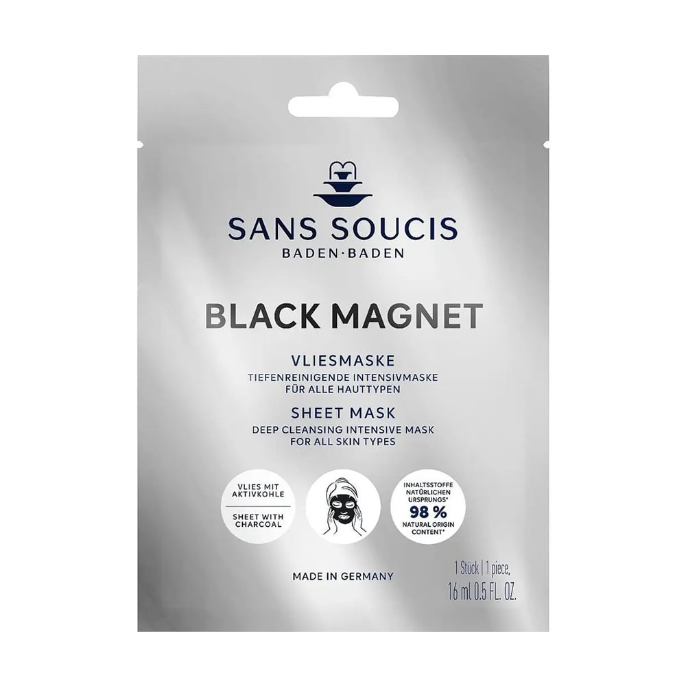 Очищувальна тканинна маска для обличчя Sans Soucis Black Magnet, 16 мл